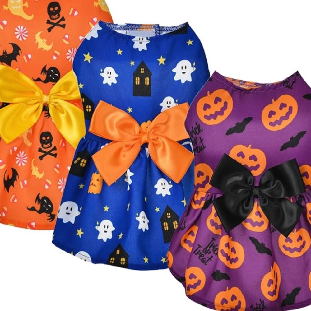 New SALE Set of 3 Dog Halloween costumes Cat Halloween costume Dog cat dress - Picture 1 of 12